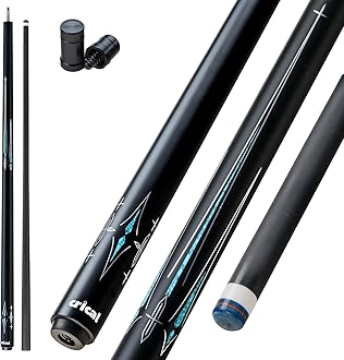 CRICAL Carbon Fiber Pool Cue Stick 58" Billiard Cue Sticks Professional Low Deflection Pool Sticks with 3/8 * 8 Pin Joint and 12.5mm Tip
