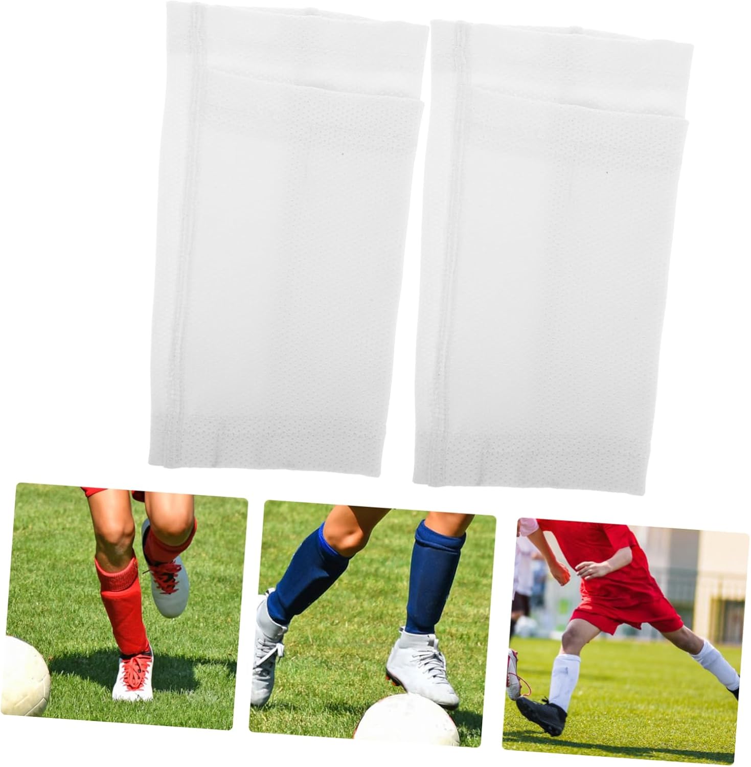 1Pairs Soccer Shin Guard Sleeves with Pocket Breathable Double Protective Football Shin Pad Holder for Youth and Adults Soft Calf Support for Running
