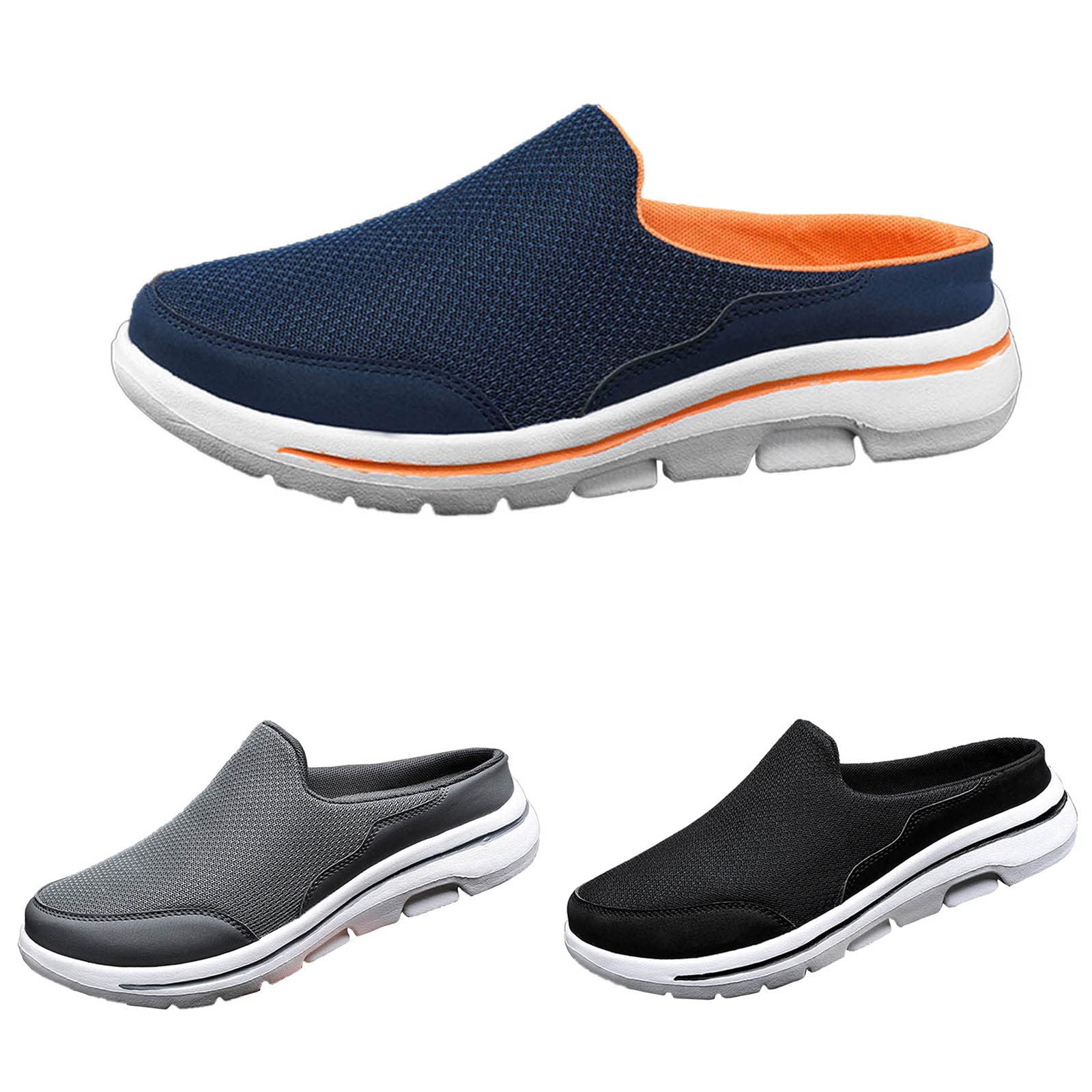 Zapatos casuales para hombre, zapatos deportivos de moda y color sólido, patrón de verano, malla transpirable, cómoda, parte inferior plana, antideslizante, casual