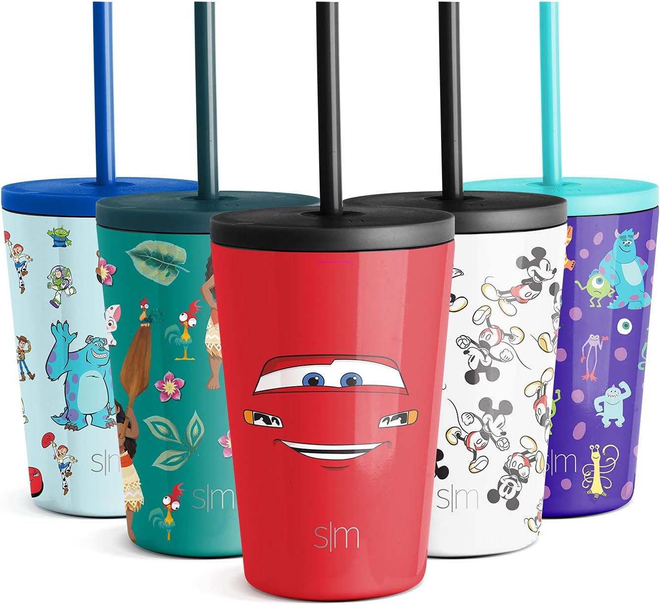 Simple Modern Disney Pixar Lightning McQueen Toddler Cup with Lid and Straw | Reusable Insulated Stainless Steel Kids Tumbler | Classic Collection | 12oz, Cars Ka-chow