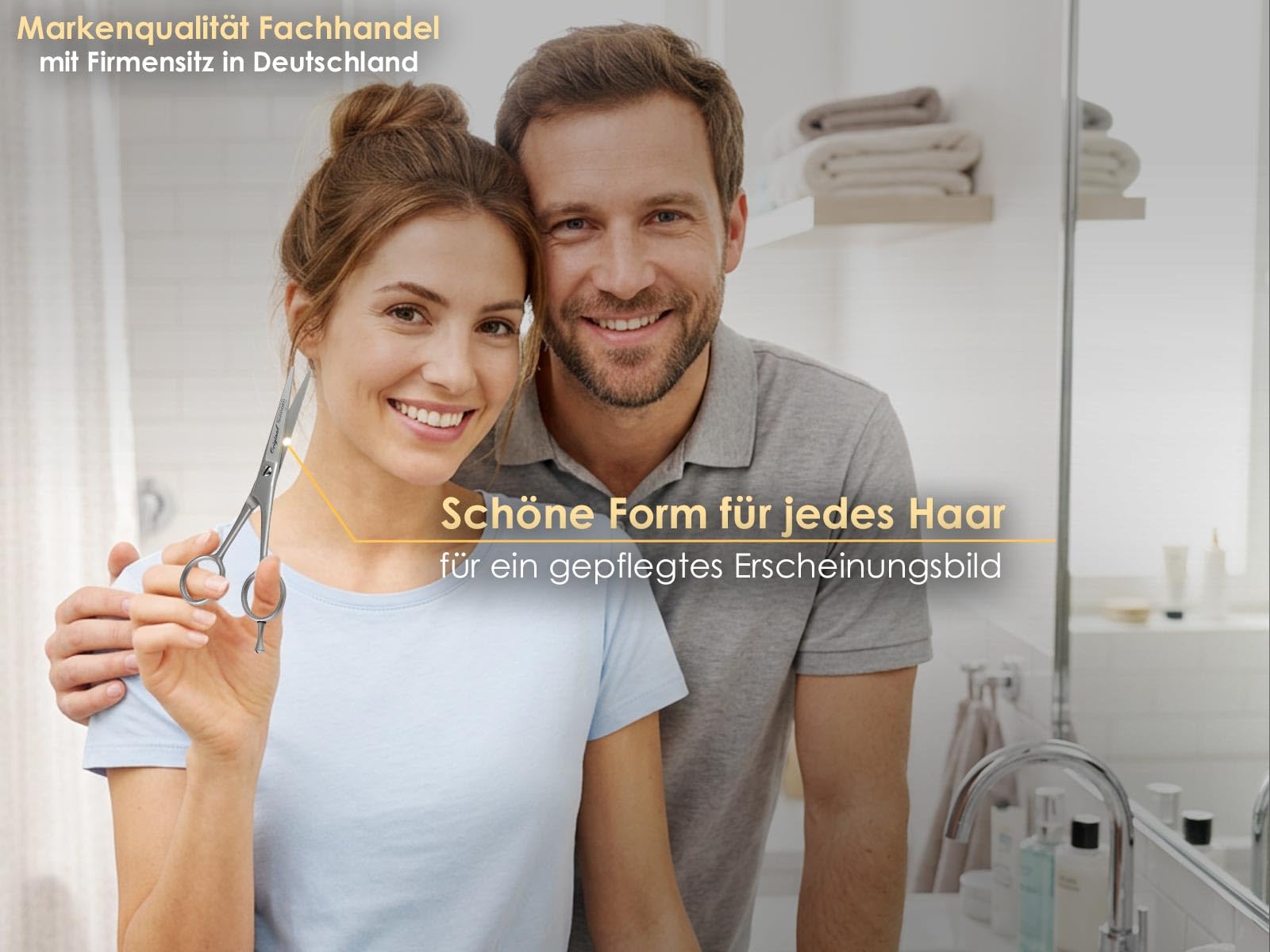 Haarschere aus Solingen Friseurschere mit Mikroverzahnung Made in Germany Edelstahl 15,24 cm