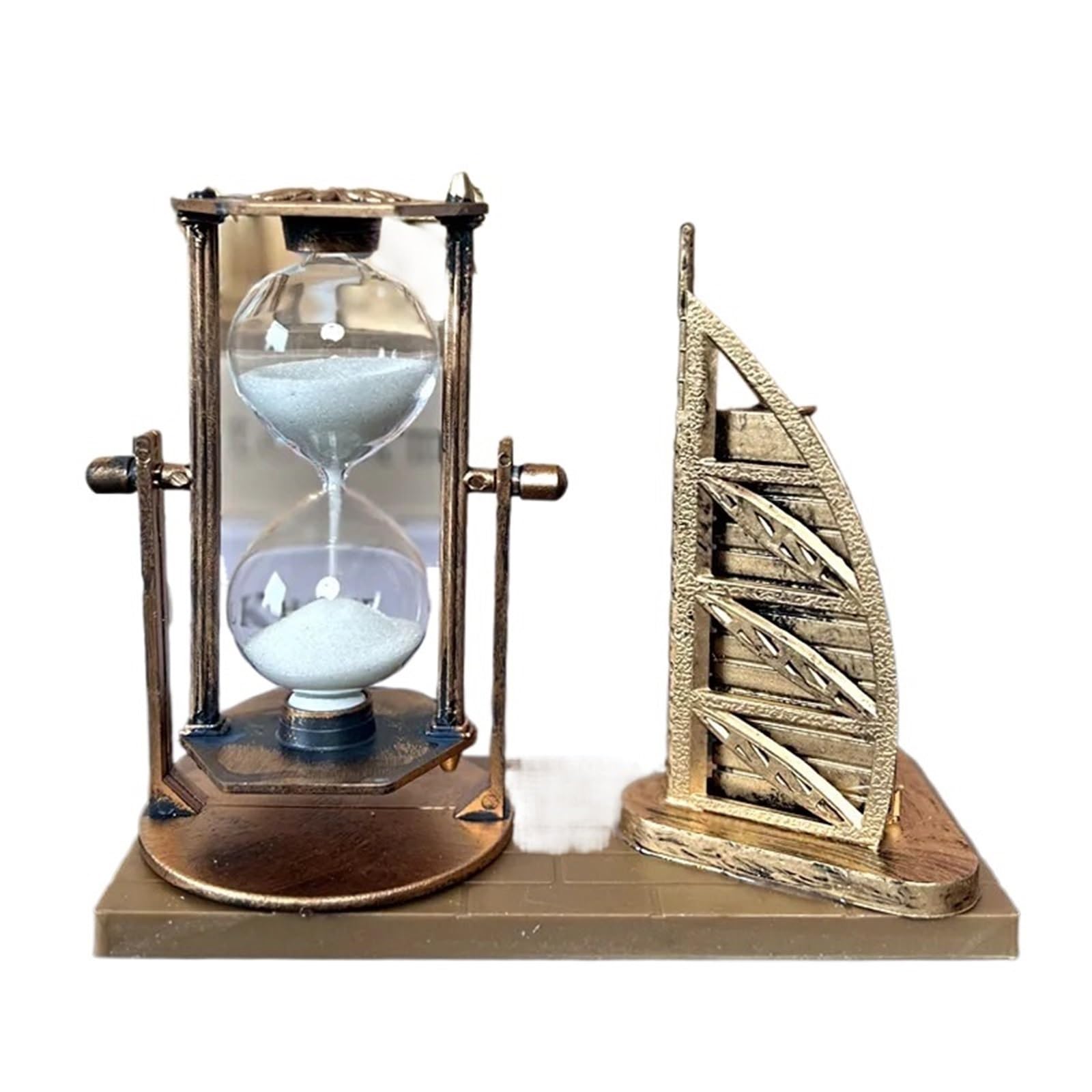 1 Uds. Adorno de Reloj Arena movediza Noria Vintage para Cocina, Estudio