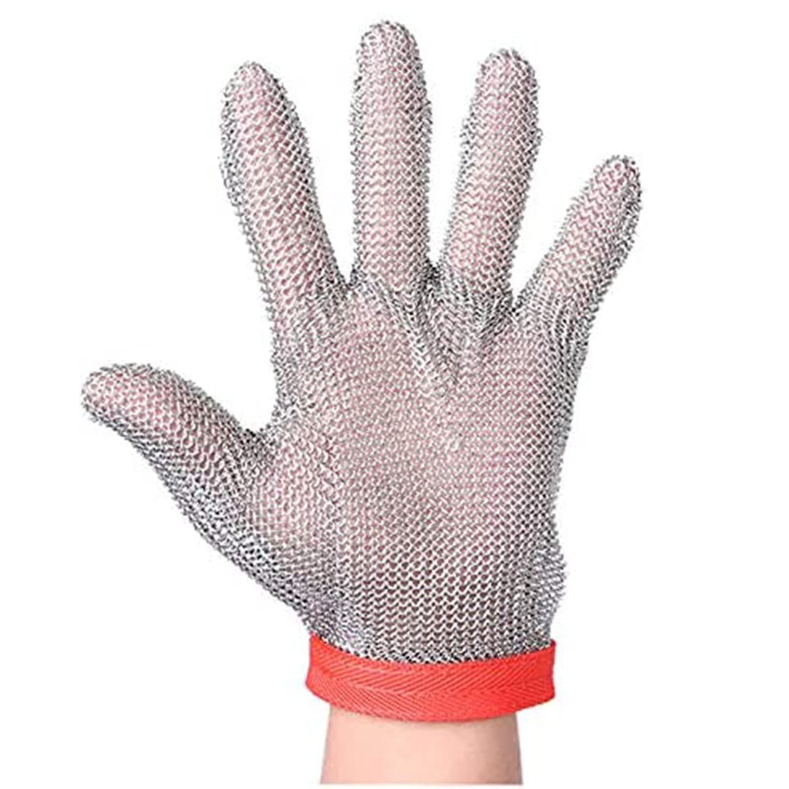 WXYZ Guantes a Prueba de Corte de la Matanza de la Cocina, Guantes de Trabajo de Seguridad de Acero Inoxidable de Malla de Alta Resistencia (Color : 10pcs/L)