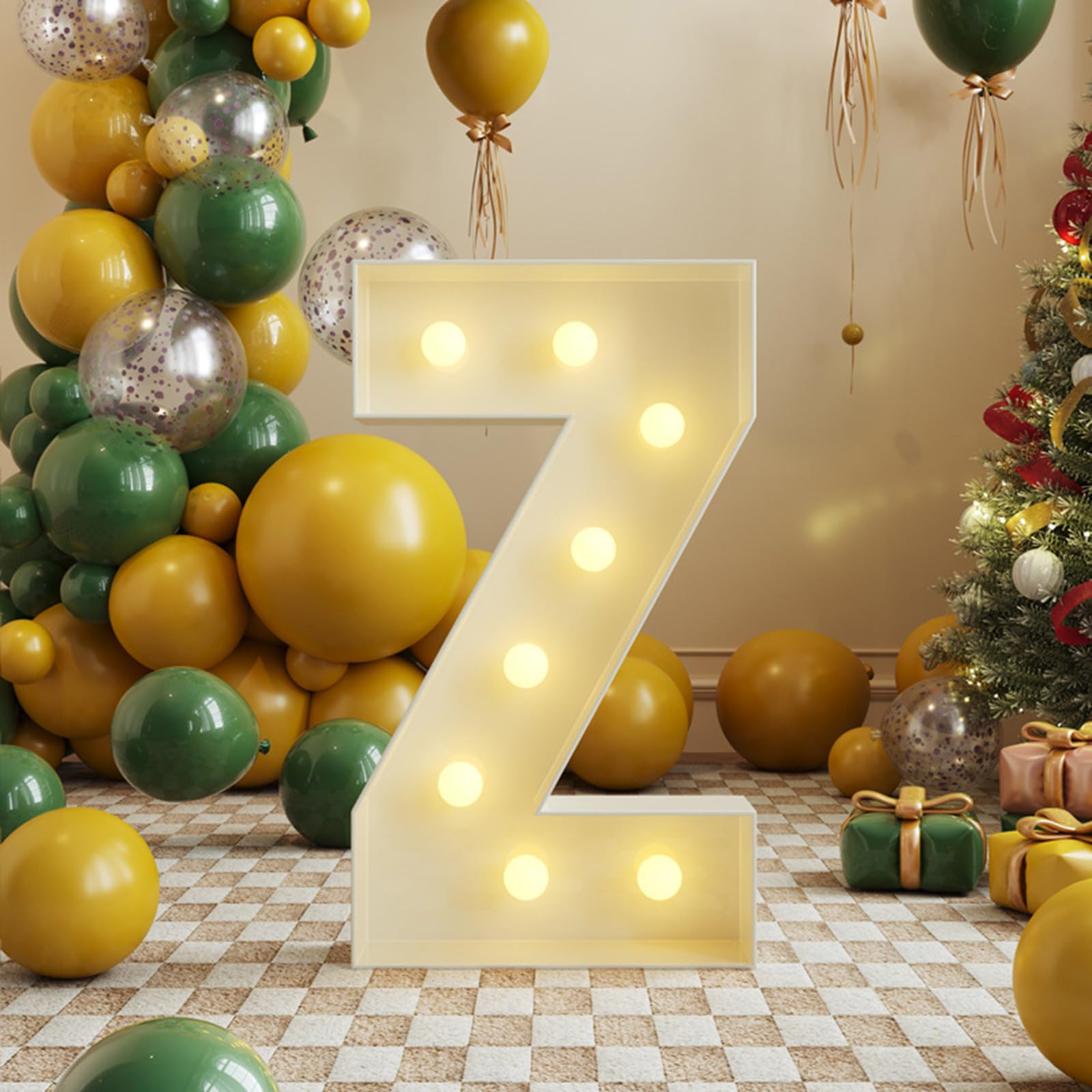 4FT Marquee Light Up Letters Z,arty Decor Large Marquee Light Up Letters, Foam Board Set for Birthdays,Weddings,Baby Anniversaries, Easy to Assemble,Z,120cm/47in