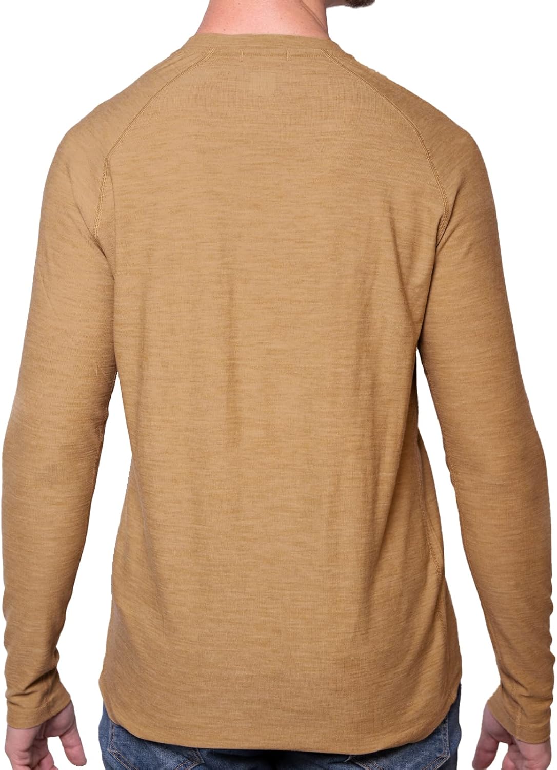 MERIWOOL Men's Base Layer Long Sleeve Henley - Lightweight Merino Wool Thermal