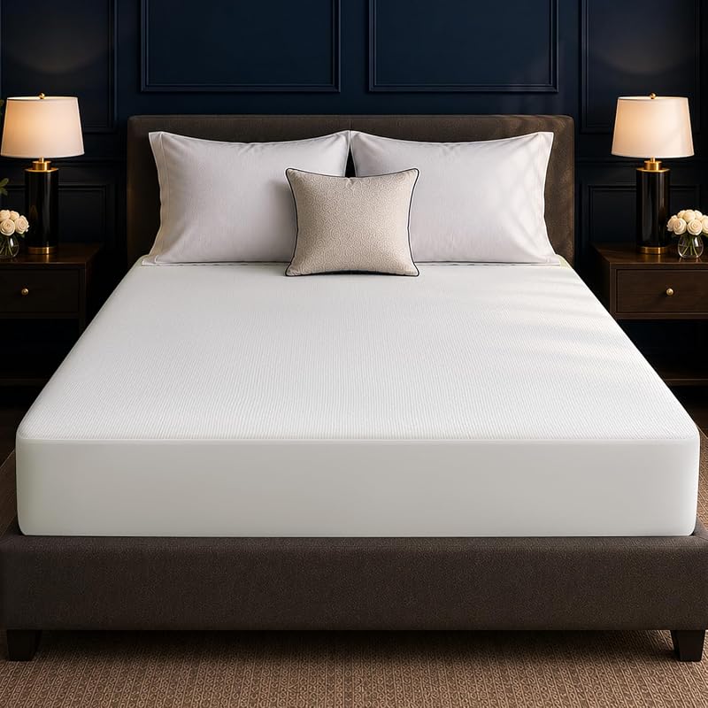 King Mattress Protector Tencel Luxury 100% Waterproof Mattress Cover | Silky Soft & Breathable,Cooling Mattress Pad Cover King Fitted 18" Deep Pocket Noiseless,78"x80"