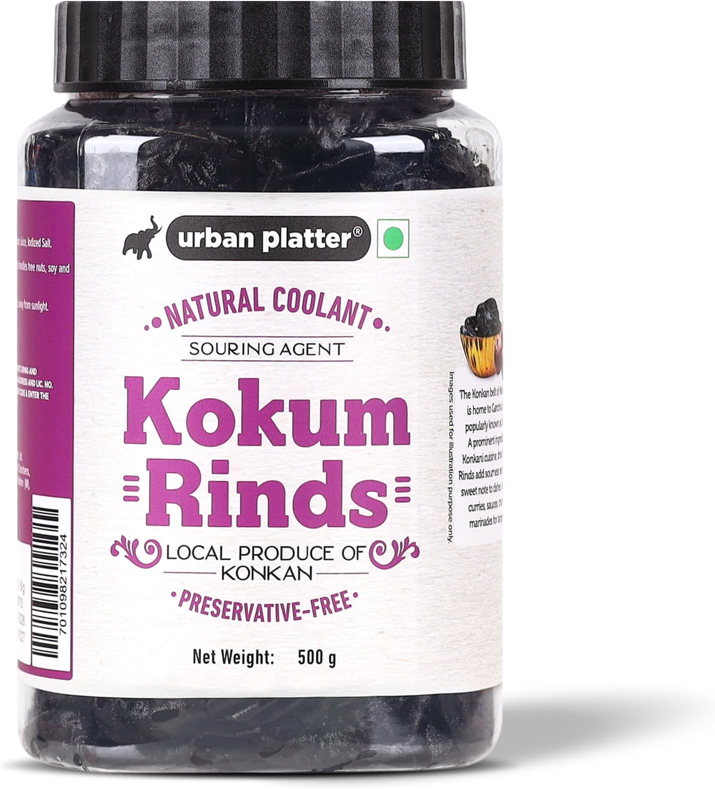 Urban Platter Dried Kokum Rinds (Amsul), 500g (Local Produce of Konkan, Natural Coolant & Souring Agent, Aids Digestion)