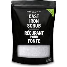 CARON & DOUCET - Cast Iron Cleaning & Restoring Scrub | 100% Natural | Best for Removing Rust Without Scratching & Care Before Cleaning, Washing & Seasoning 2 Pound
