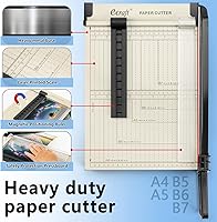 Vista 3 de Ecraft Cortador de Papel Guillotina de 12": Cortador de Papel con Corte Preciso con Protector de Seguridad, Capacidad de 15 Hojas, Guía Magnética