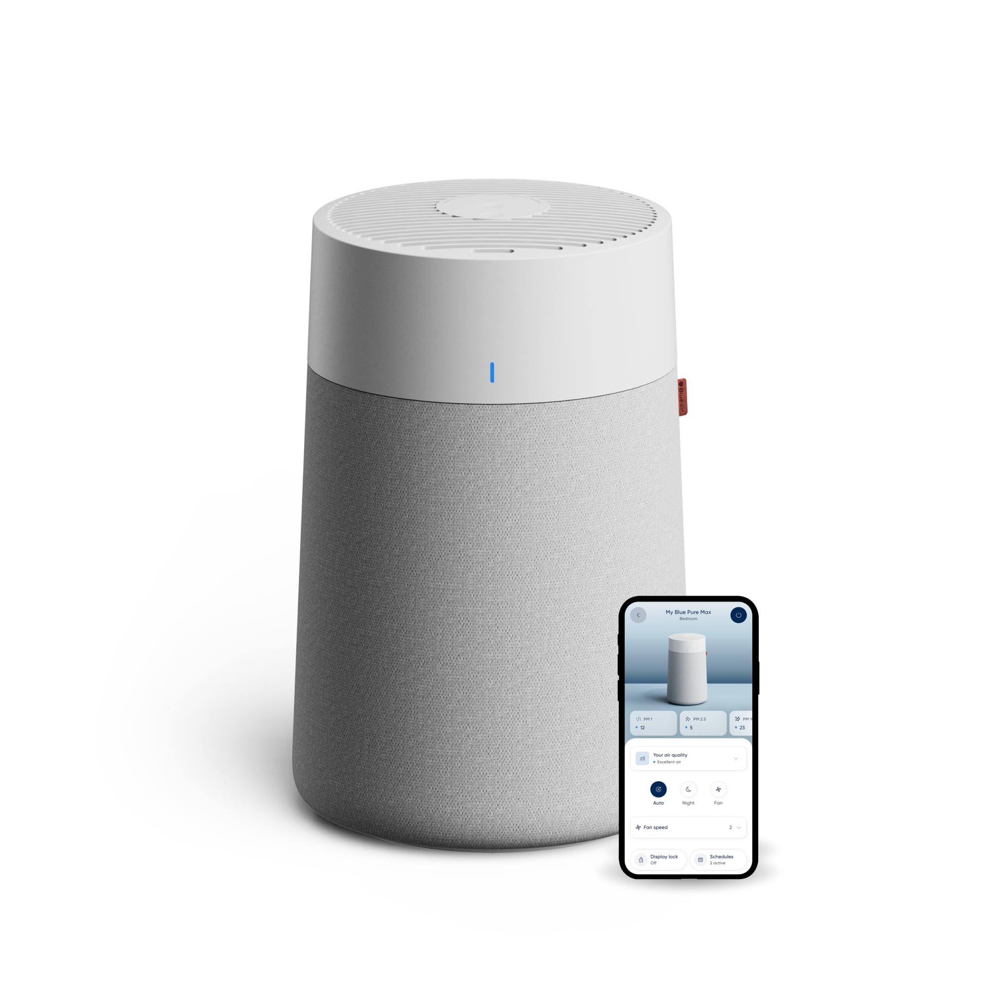 BLUEAIR Purificador de aire 43 m², inteligente y silencioso, HEPASilent, ideal para hogar, dormitorio, niños, polvo, alérgenos, humo, moho, pelo de mascotas - Blue Pure 511i Max