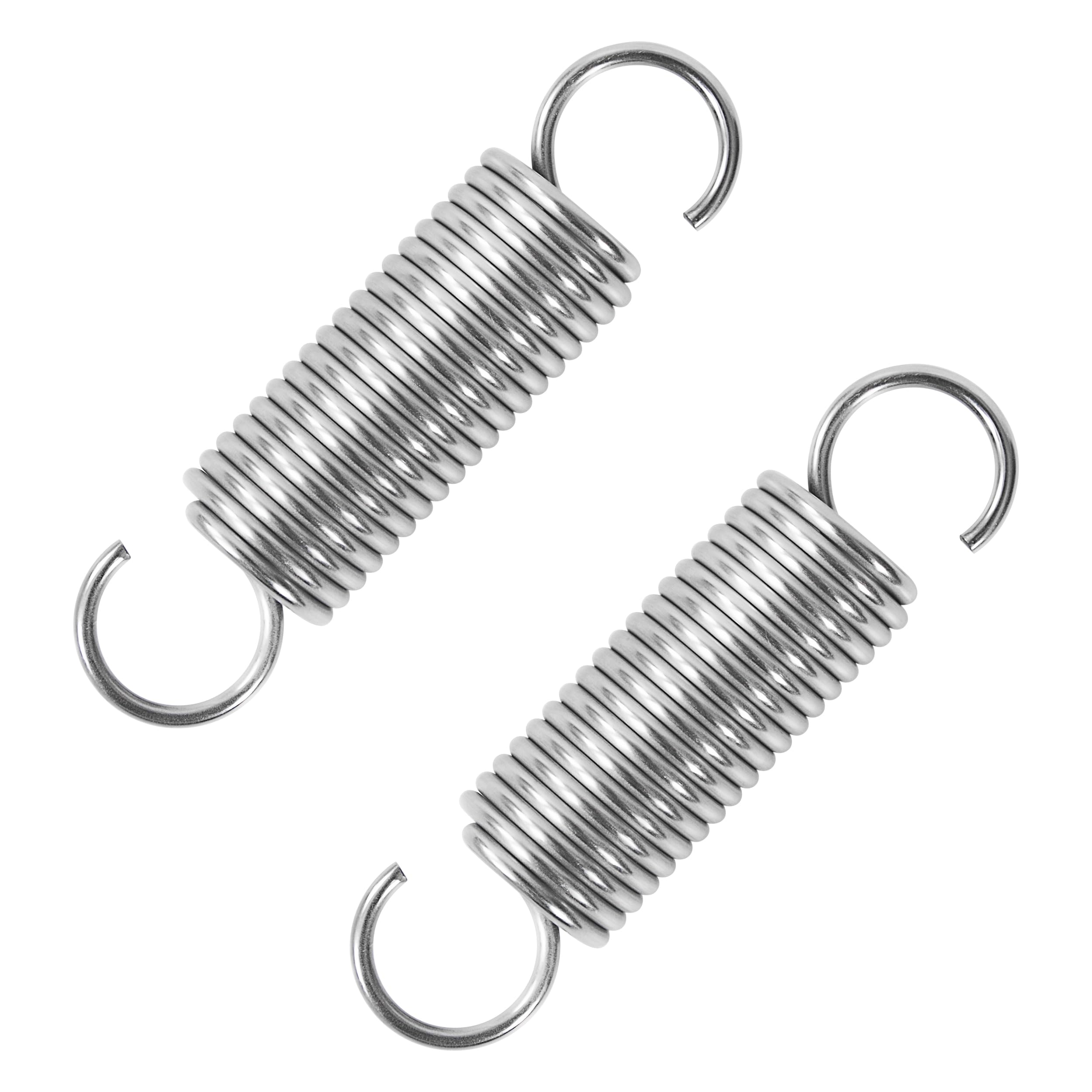 Sprężyny naciągowe 50 mm sprężyna ciągnąca podwójny hak ze stali nierdzewnej średnica drutu 1,8 mm średnica zewnętrzna 14 mm ciągnięcie 7,60 kg 4 sztuki