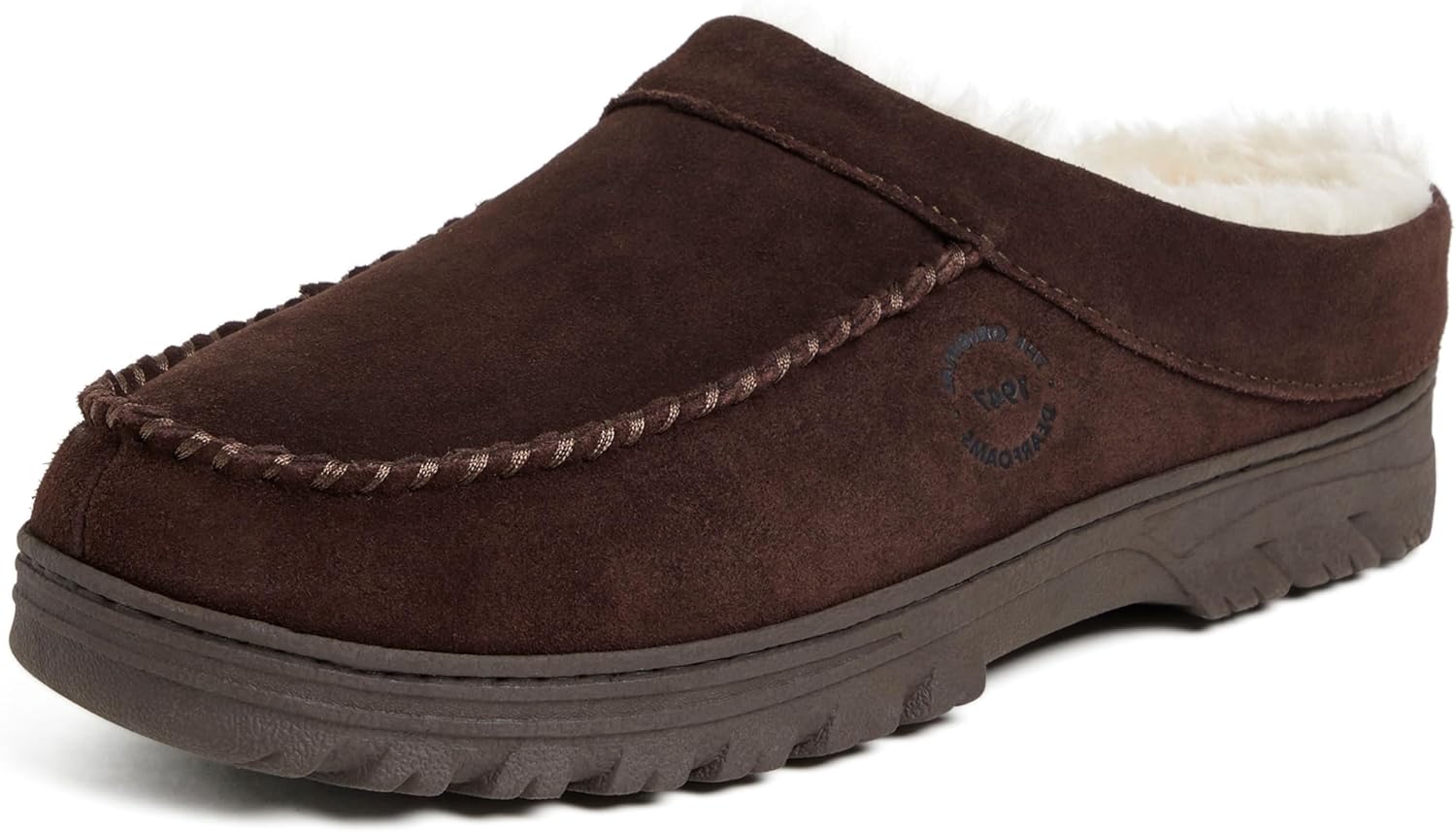 Dearfoams Men's Reed Genuine Suede Clog