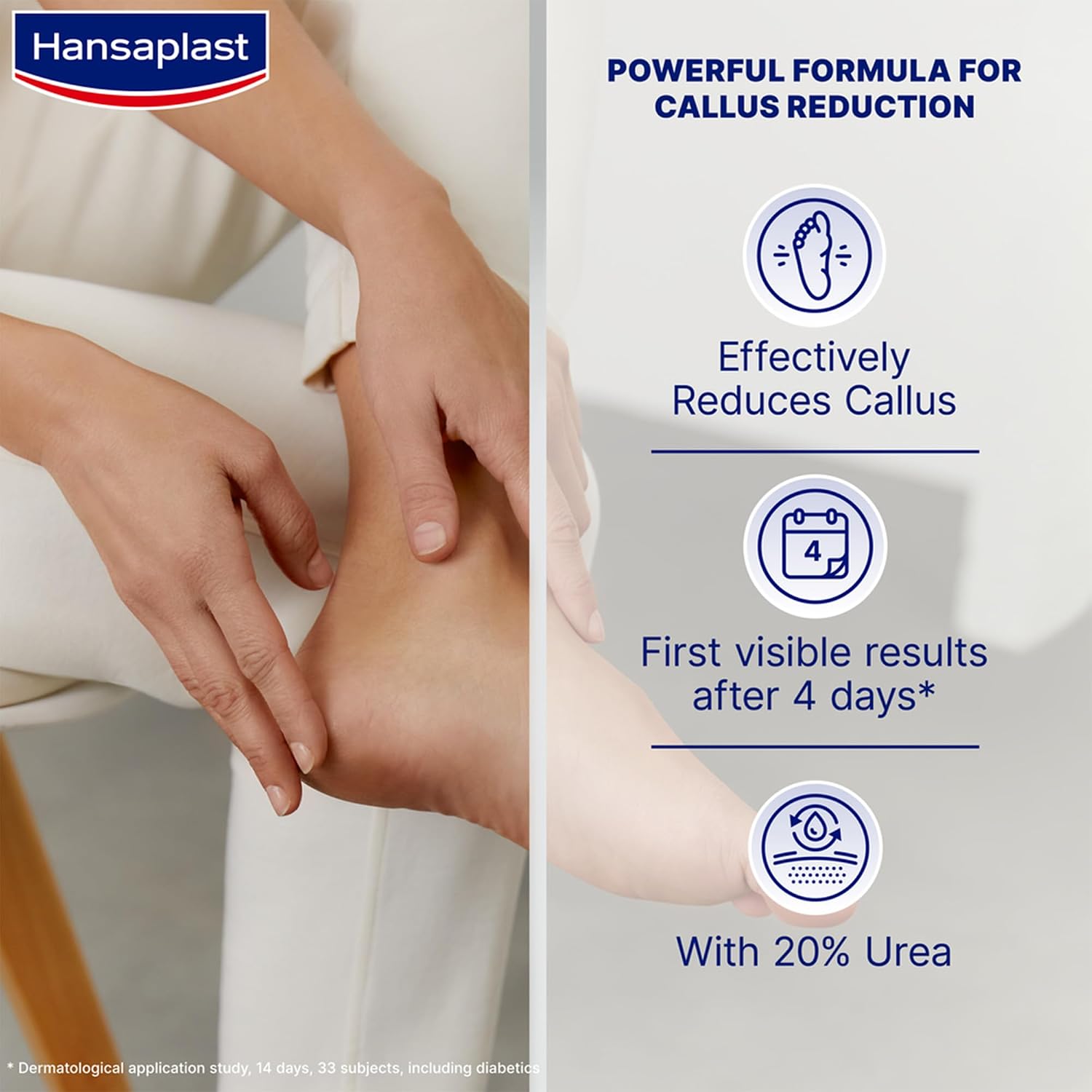 Hansaplast Foot Callus Intensive Cream 75ml – Softens Hard, Rough & Callused Skin on Heels & Feet – Urea-Enriched Moisturising Foot Cream for Smoother Feet, 75ml