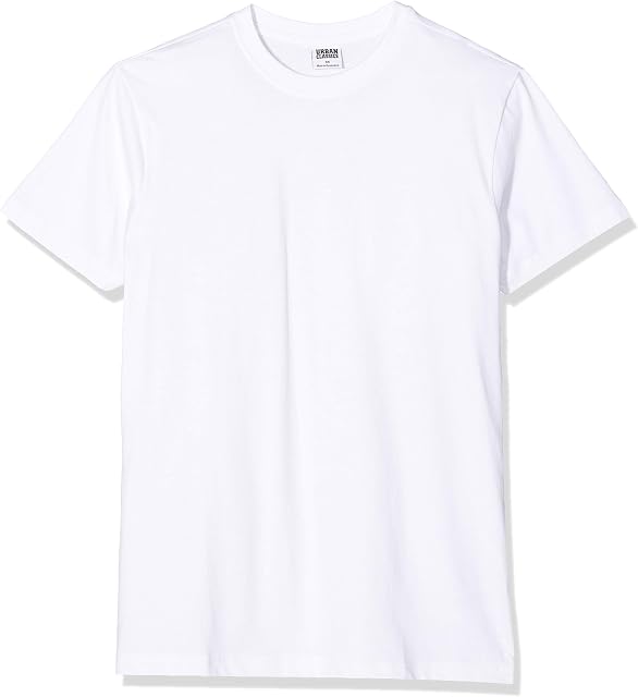 URBAN CLASSICS Set of 6 Stretch T-Shirt with Round Neckline, 6 Pack Basic Tee, Short-Sleeve Elastic Men's T-Shirt, Regular Fit, 100% Jersey Cotton, Colour: White, Size: 3X-Large