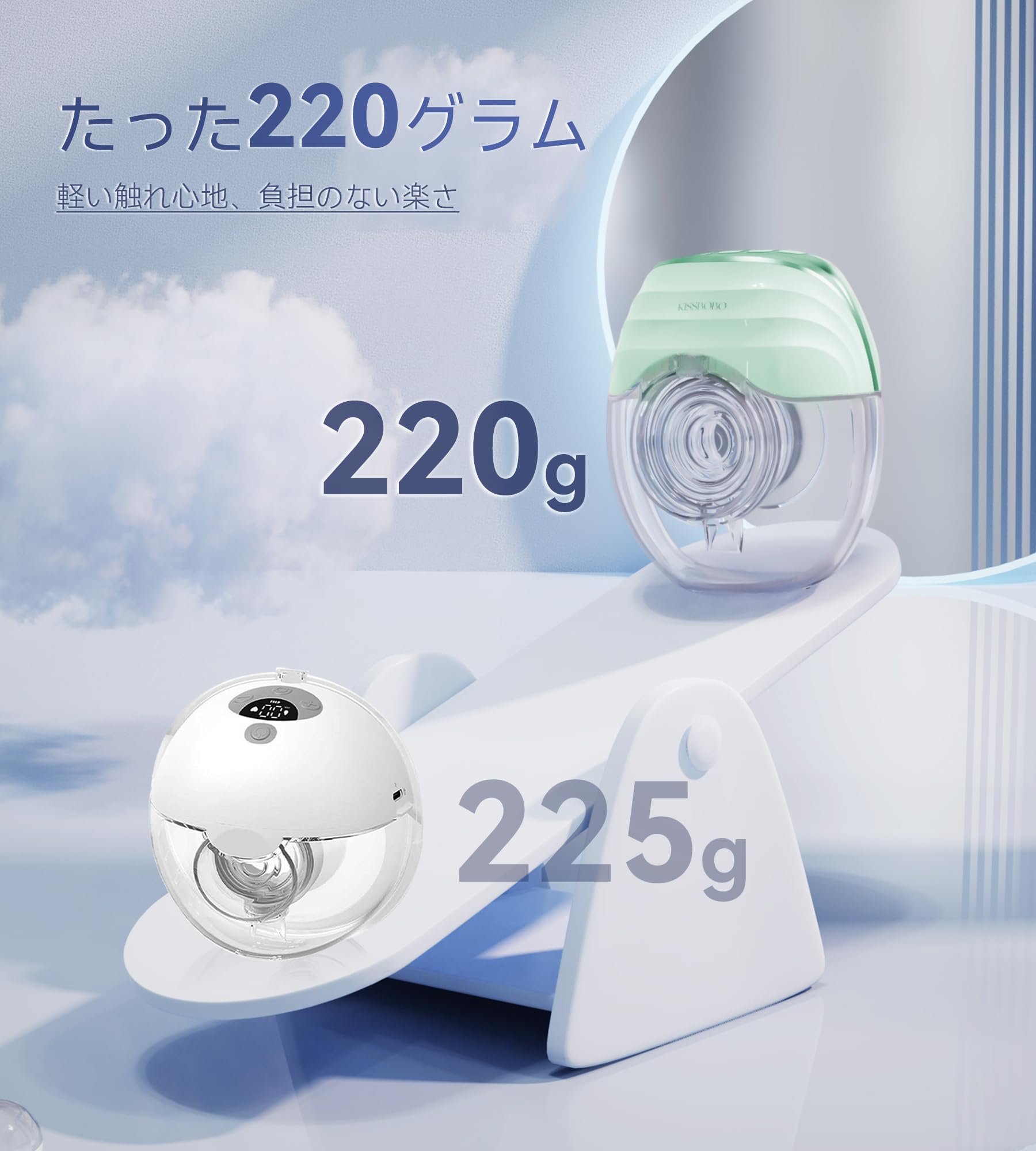 Amazon.co.jp: KISSBOBO 搾乳機 電動, 軽量で薄型、 手なしの電気胸