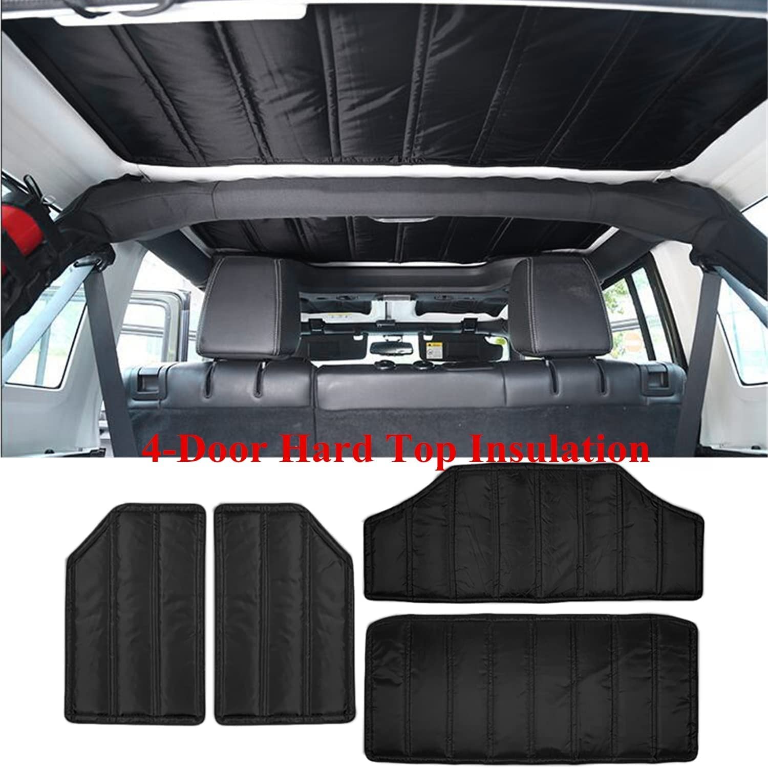 Dachhimmel-Hardtop-Wärmeisolierungs-Kit für die Dachisolierung der Heckscheibe für Jeep Wrangler JK JKU 2012-2017 4-Türer