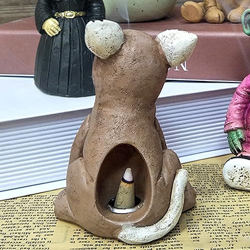 Miniatura 3 de Worparsen Natural Elegance Incense Burner Decorative Holder Leopard-Shaped Backflow for Home Decor Handcrafted Resin Ornament Aromatic Cones