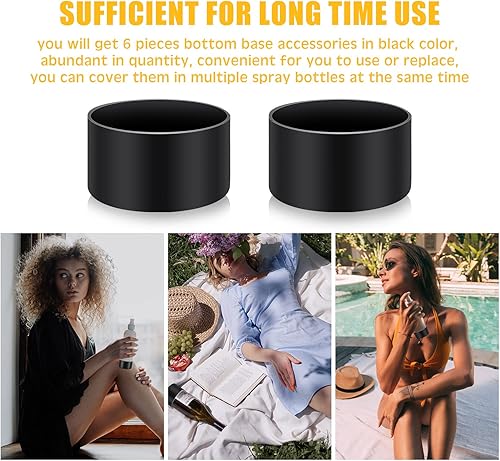 Miniatura 7 de 6 piezas de funda protectora de silicona para botella de silicona, funda de silicona lavable, base inferior de goma, antideslizante, cubierta