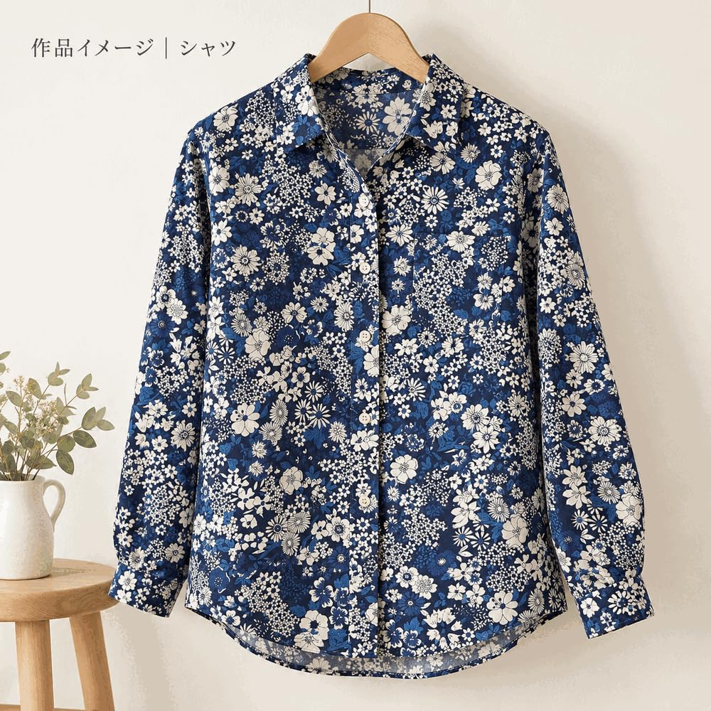 Amazon | KOKKA 花柄 綿100％ 60ローン 生地 長1m単位で延長可能 布