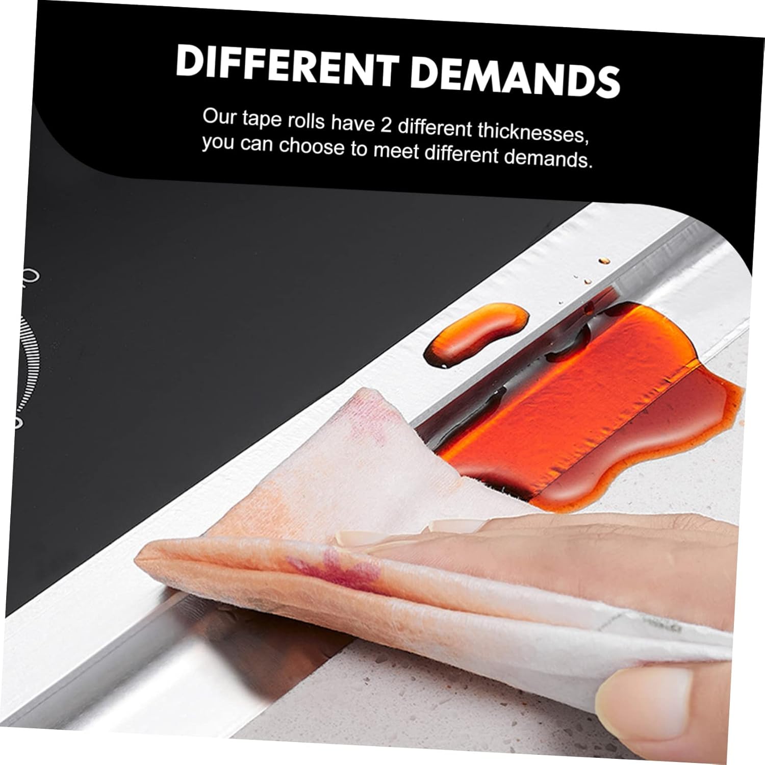 2rolls Thermal Tape Aluminum Foil Adhesive Tape for Kitchen Duct Protection Heat Resistant Silver