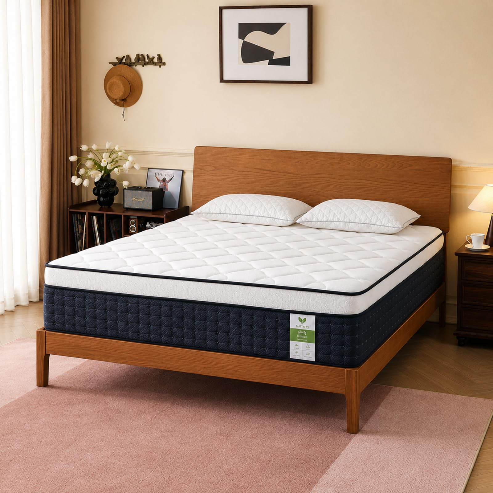 Photo 1 of Yantan Queen Hybrid Mattress, 10 Inch Medium Firm