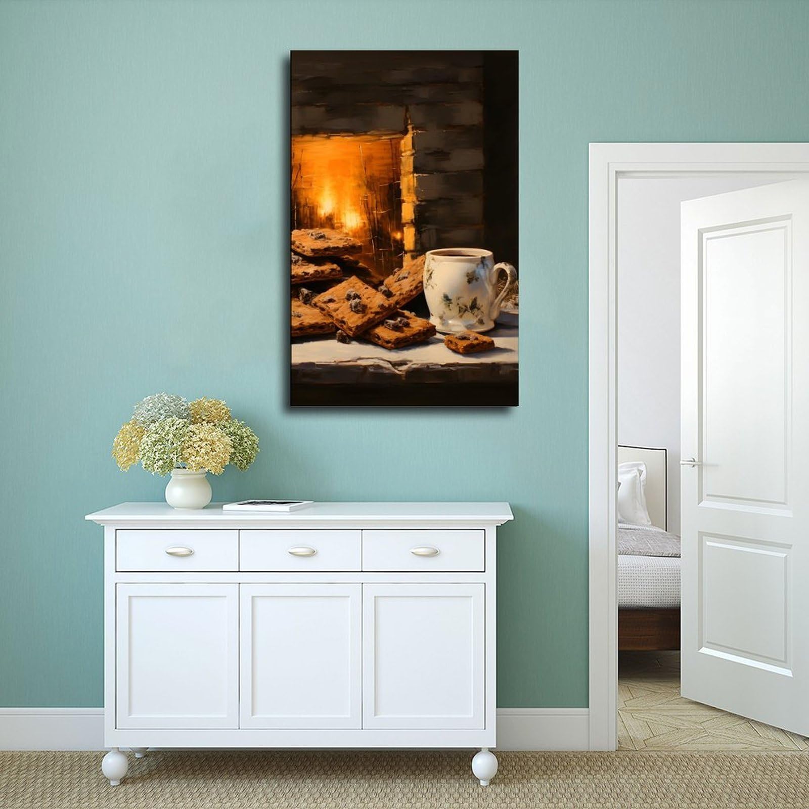 NEOHI Martwa natura 5 zabawy retro Boże Narodzenie estetyczne fajne płótno sztuka dekoracja ścienna plakaty dom bar restauracja garaż kawiarnia logo prezent 24 x 36 cali (60 x 90 cm)