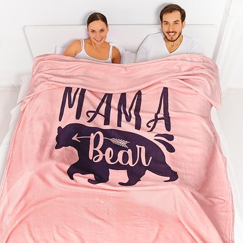 Miniatura 10 de VitalCozy Regalo de Navidad para mamá, 2 unidades, manta con capucha para mamá oso de búfalo a cuadros, regalos para mamá, mujer, esposa, regalos de