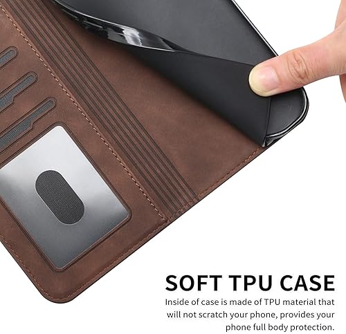 Miniatura 8 de Funda tipo cartera para Samsung Galaxy A24 4G, Galaxy A24 4G con función atril magnético, ranura para tarjetero, bonita funda protectora de piel