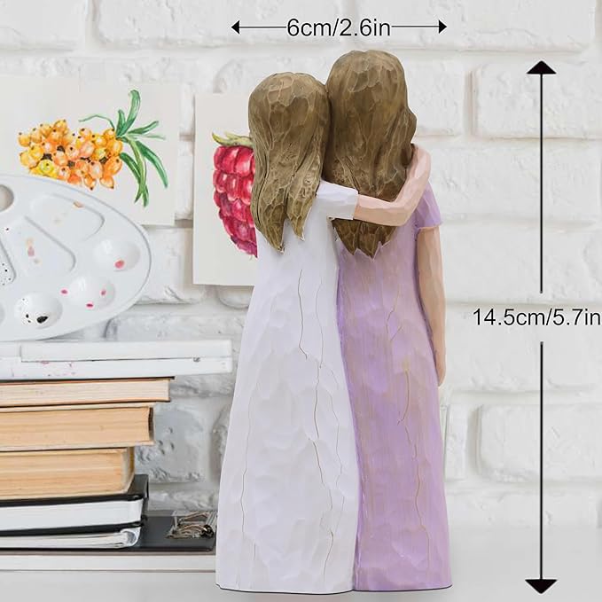 Figura Madre e Hija, Regalo para Mamá, Hecha a Mano, Resina miniatura 3