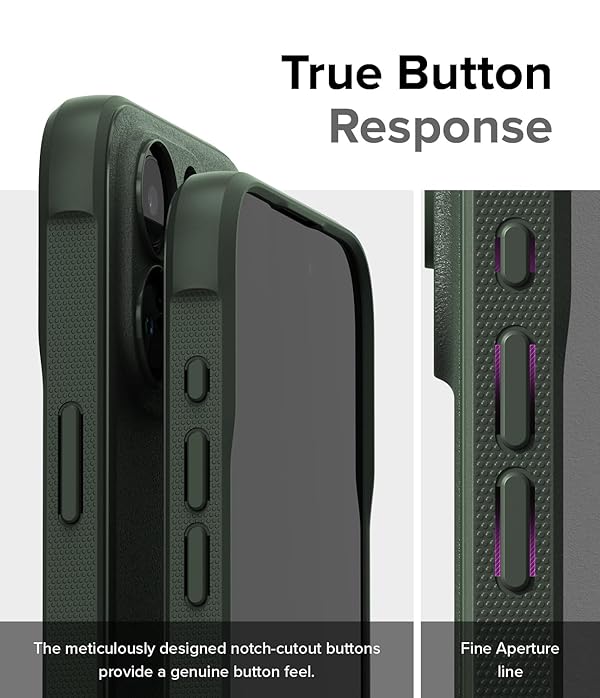 Ringke Onyx for iPhone 15 Pro Max Case, [Firm Grip] Micro-Embossed Bumper Non-Slip Anti-Fingerprint Scratch Resistant Shockproof Protective Cover with Precise Cutouts - Dark Green by Ringke - Image 8
