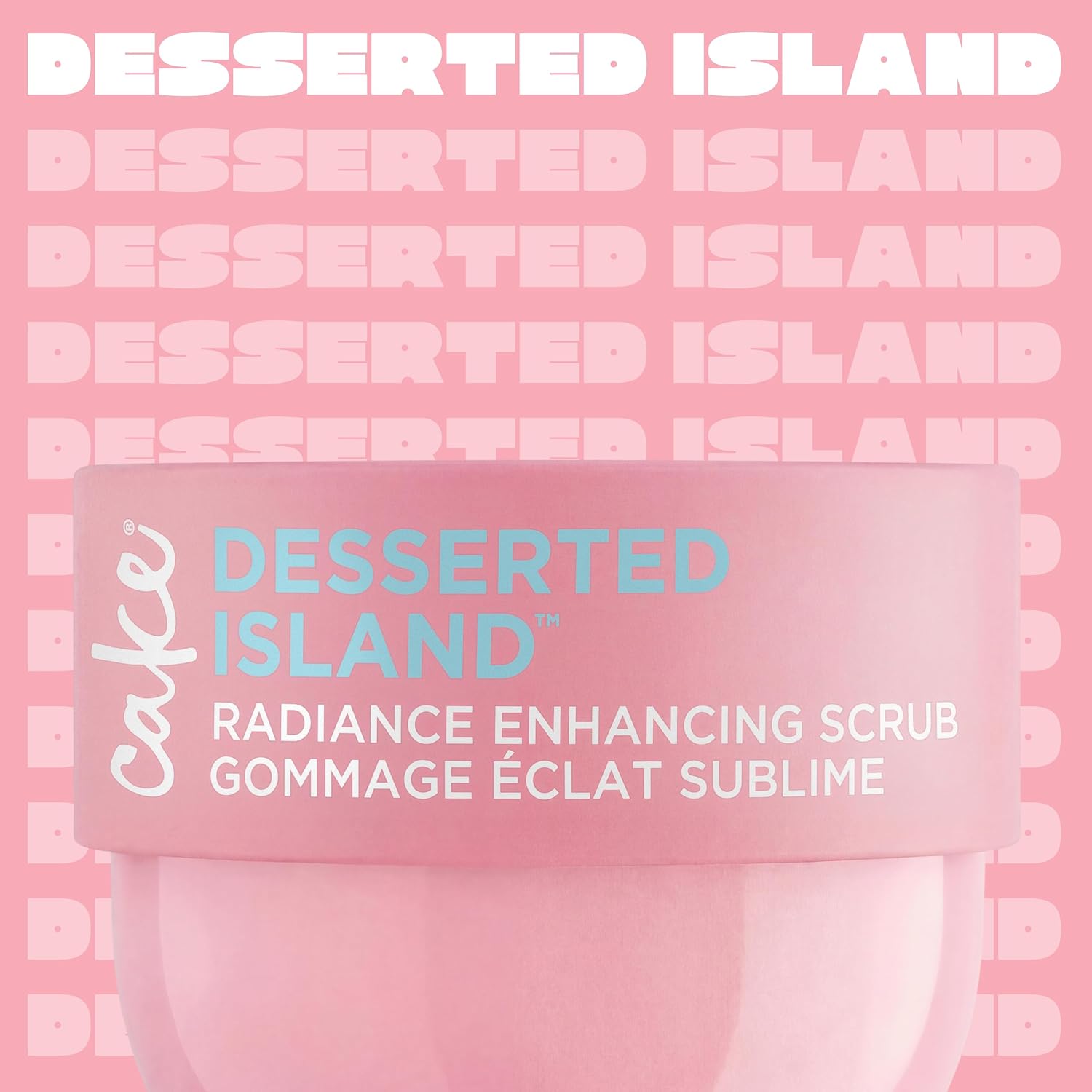 Cake Beauty Exfoliating Body Scrub, Desserted Island Radiance Enhancing Sugar Scrub - Exfoliating & Smoothing with Fine Sugar Crystals - Exfoliator For Dry Dull Skin - 227g/ 8 oz