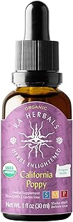 Ra Herbals Organic California Poppy Liquid Extract - Relaxation Support - 1 fl oz