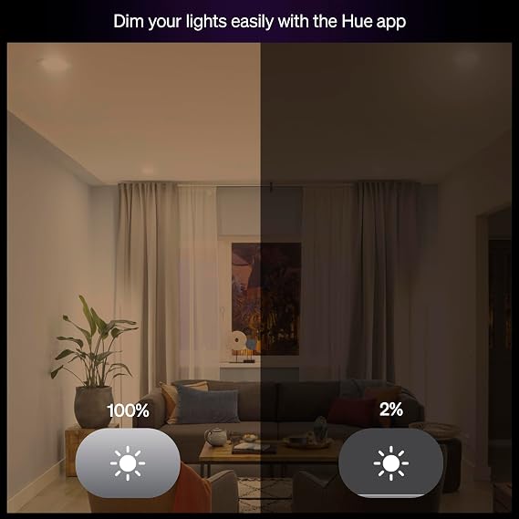 PHILIPS Hue Essential Smart LED BR30 Bulb 2-Pack, White and Color Ambiance, E26, 7.2W, 2200K-6500K, 650 Lumens, Dimmable LED Bulbs, Works with Alexa, Google Assistant, Apple Home