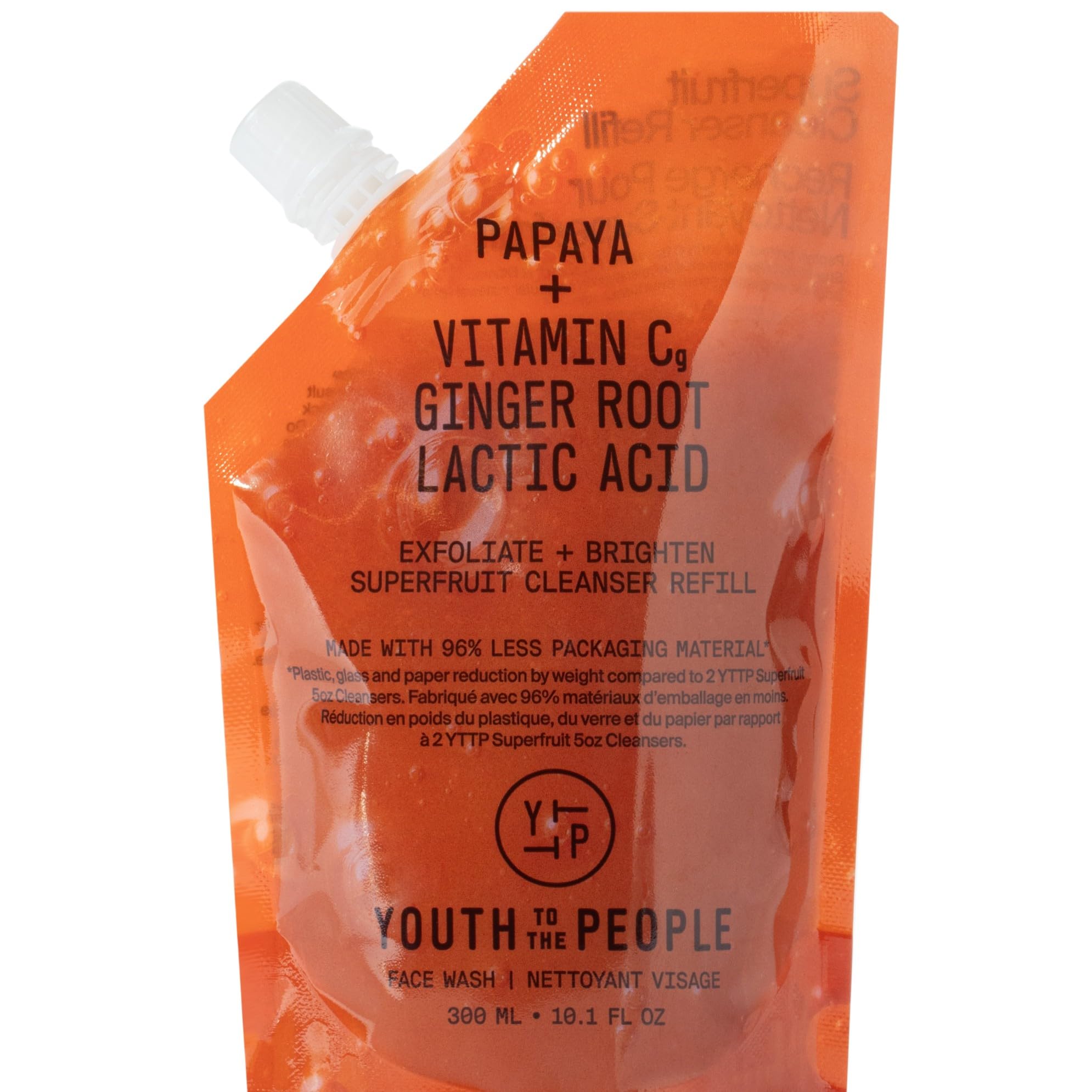 Youth To The People Superfruit Cleanser, Żel do Mycia Twarzy dla Kobiet, Delikatny Peeling z Papają & Wit. C, Rozświetlający Płyn do Mycia Twarzy, Nawilżający Żel do Mycia Twarzy
