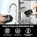 Silicone Air Fryer Liners 2 Pack, Reusable Liners for Ninja Air Fryer Accessories, Compatible with Ninja Foodi DZ201 DZ401 6-in-1 8-10QT Air Fryer Basket