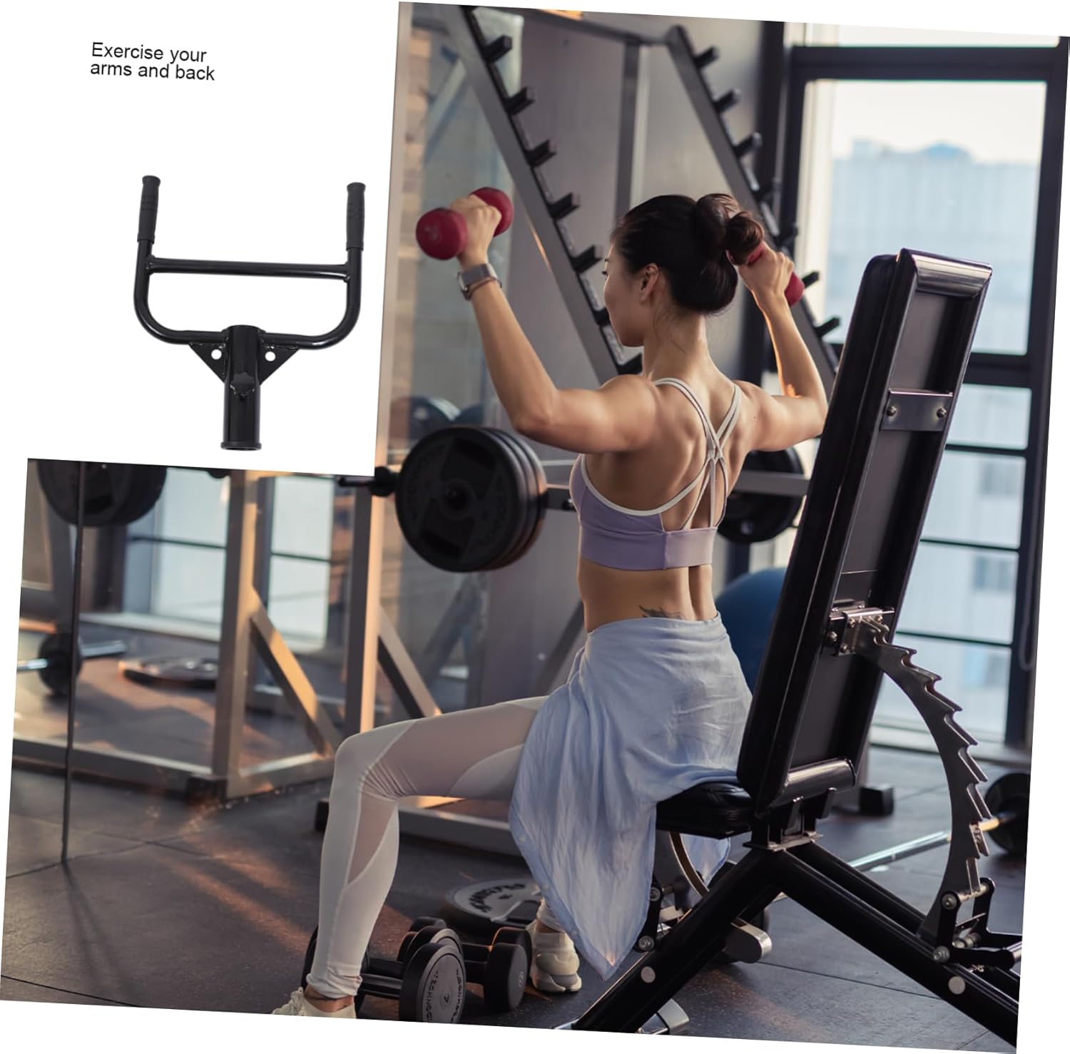 Barbell Attachment Sleeve Handle for Shoulder Press Steel Barbell Rack Accessory Single Arm Training for Core Strength