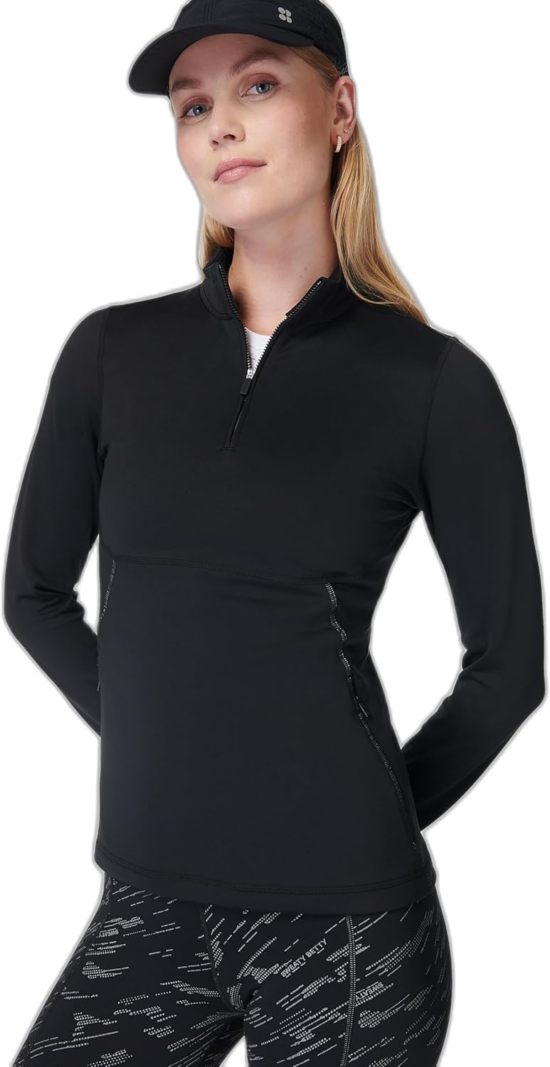 Sweaty Betty Women's Therma Boost Fleece Running Workout Half Zip - Image 2