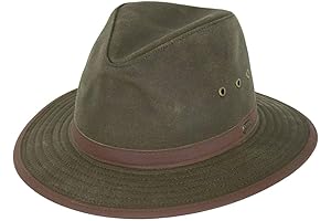 Orvis Men's Madison River Sun-Protective Waterproof Crushable Cotton Oilskin Hat