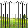 6 Pack String Light Poles,10 Ft Metal Poles with Fork for Outdoor String Lights,Outdoor Light Poles with Fork,PolesPostStand for Outside,Patio,Deck 6 Pack 10FT String Light Pole