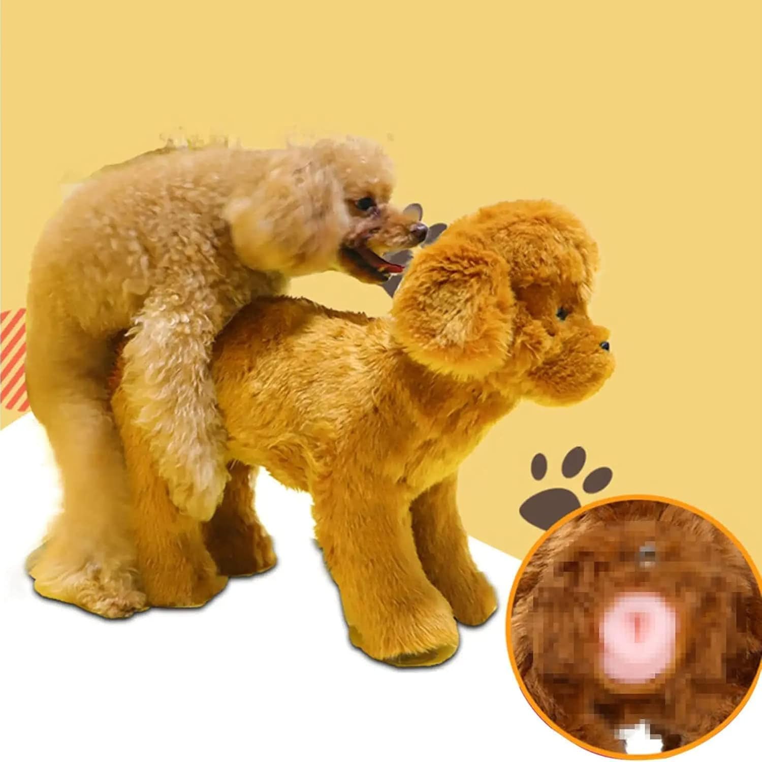 Pet Dog Partner Plush Toy, Male Dog Interactive Sleeping Toys, Stuffed Teddy Estrus Toy, for Medium Large Small Dog,Channel Height 9.8inch
