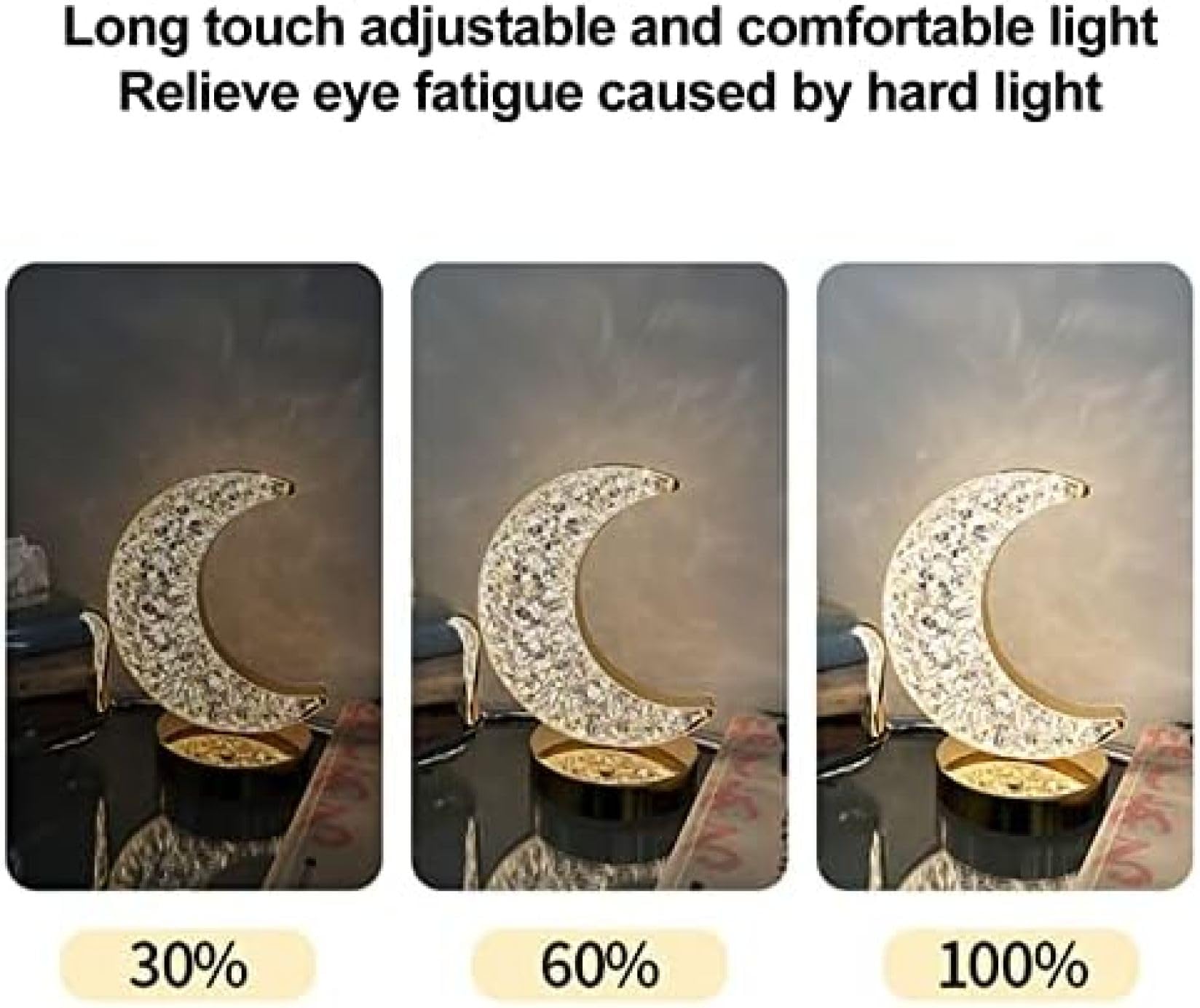 Amazon.co.jp : 魔法のLED三日月テーブルランプ、スターナイトライト