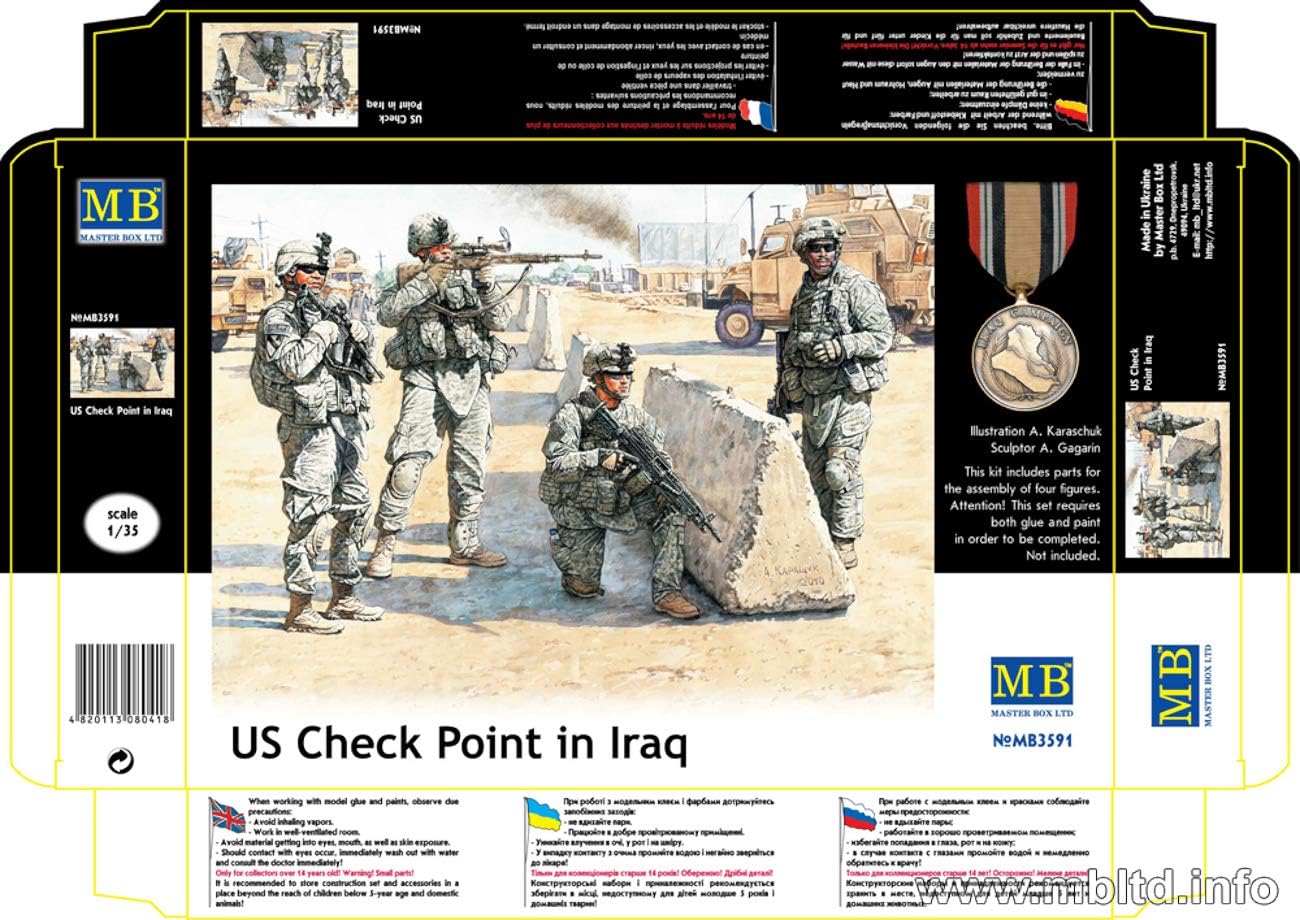 Masterbox US Check Point in Iraq 1:35 Scale Military Model Kit