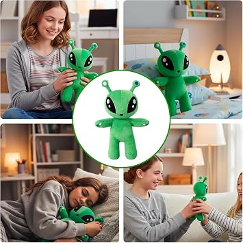 Green Alien Collectible,35cm Alien Plush, Soft Textured Display Piece
