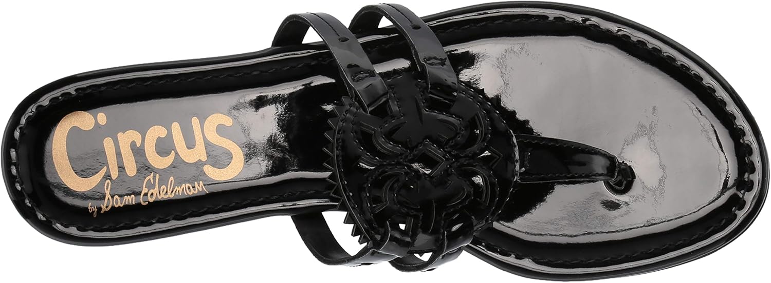 Circus NY Women's Canyon Flat Sandal 5.5 Black Patent