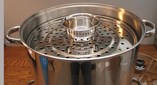 Miniatura 2 de Uzbek - Vaporizador de acero inoxidable 18/10 de 5 niveles/nivel 20 cuartos de galón, cocina, calentador para albóndigas, mantovarka, maní