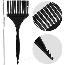 3 Sets Hair Coloring Kit, Includes PVC Hair Coloring Caps with Styling Tools, Disposable Dye Shawl, Gloves, Brushes for Dyeing(Blue)