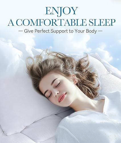 Miniatura 8 de BDEUS Cubrecolchón impermeable de doble capa tamaño Queen para niños, mascotas y alergias, colchón con relleno alternativo de plumón suave y funda