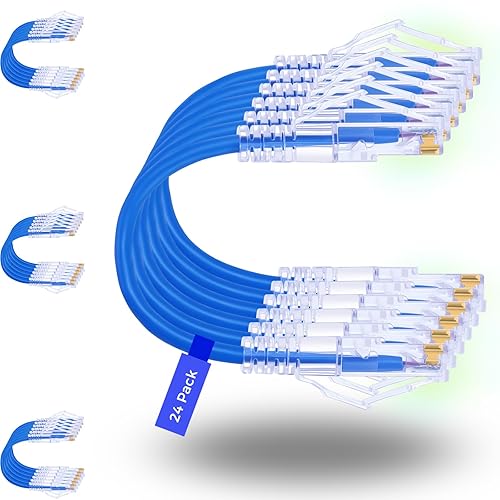 Miniatura 1 de Rapink Patch Cables Cat6  Cat6a - Cable de conexión Ethernet Cat6  Cat6a, compatible con 10G, cable de conexión Cat 6 sin enganches para panel de