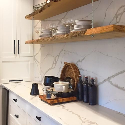 Vista 178 de Design House 189647 - Tiradores sólidos para gabinete, paquete de 10, tiradores de cajón de centro a centro, manijas de cocina modernas, acero Acero