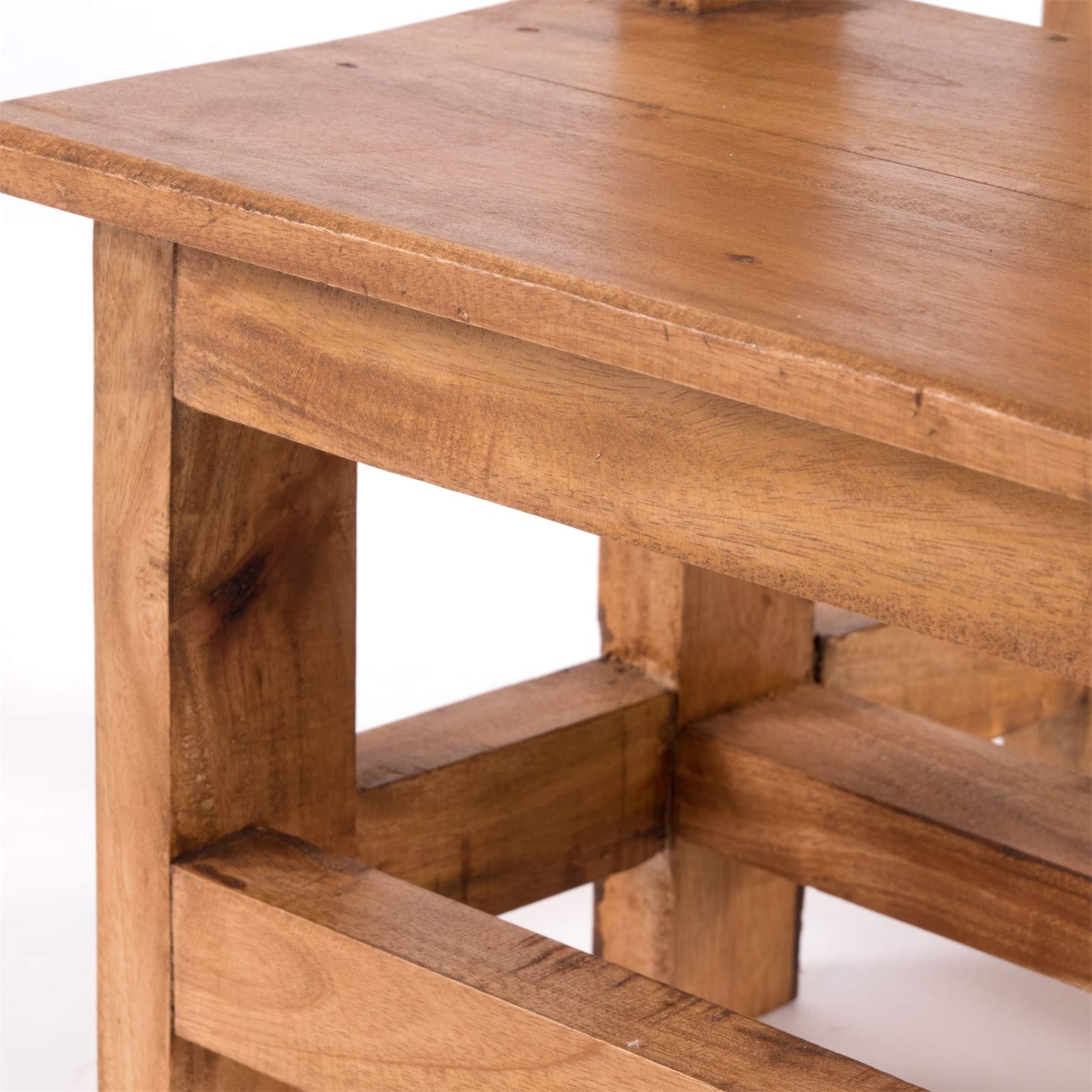 DESIGN DELIGHTS Tabouret pour plantes - 47 x 37 cm - En bois recyclé - Deux niveaux - Escalier à fleurs - Tabouret décoratif